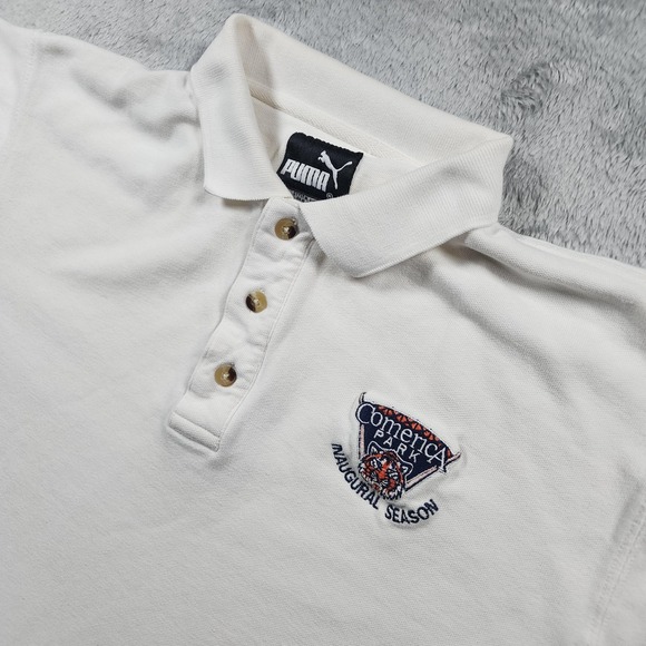 Puma Other - VINTAGE Detroit Tigers Polo Shirt Mens Large MLB Baseball Puma Comerica Park Y2K